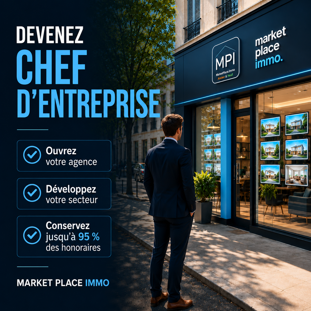 Devenez chef d'entreprise dans l'immobilier avec Market Place Immo